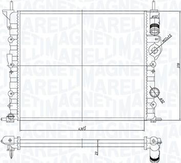 Magneti Marelli 350213194700 - Радиатор, охлаждане на двигателя vvparts.bg