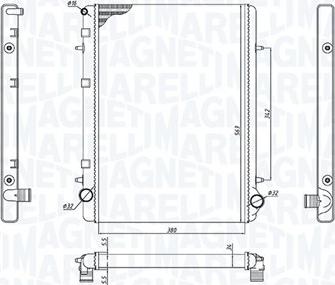 Magneti Marelli 350213195900 - Радиатор, охлаждане на двигателя vvparts.bg