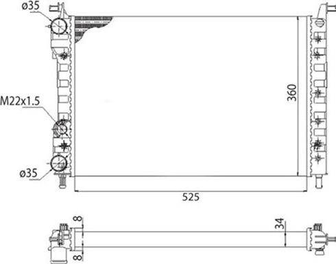 Magneti Marelli 350213195600 - Радиатор, охлаждане на двигателя vvparts.bg