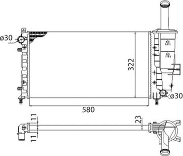 Magneti Marelli 350213195003 - Радиатор, охлаждане на двигателя vvparts.bg