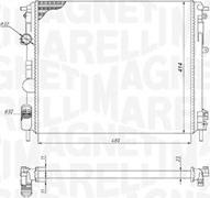 Magneti Marelli 350213195200 - Радиатор, охлаждане на двигателя vvparts.bg