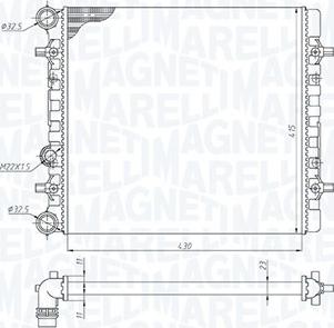 Magneti Marelli 350213190900 - Радиатор, охлаждане на двигателя vvparts.bg