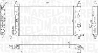 Magneti Marelli 350213190400 - Радиатор, охлаждане на двигателя vvparts.bg