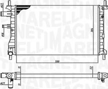 Magneti Marelli 350213190500 - Радиатор, охлаждане на двигателя vvparts.bg