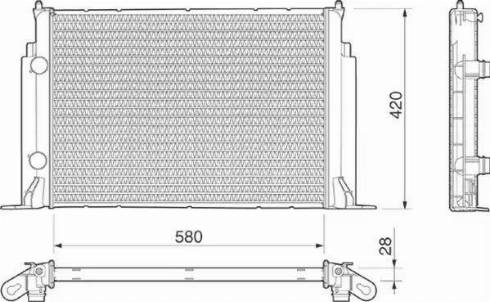 Magneti Marelli 350213190000 - Радиатор, охлаждане на двигателя vvparts.bg