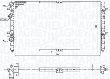 Magneti Marelli 350213191400 - Радиатор, охлаждане на двигателя vvparts.bg