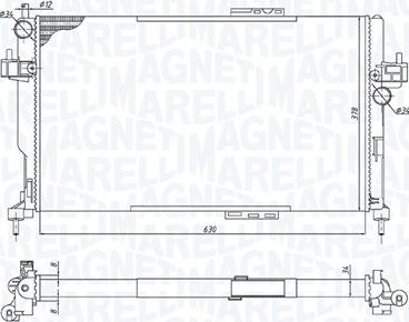 Magneti Marelli 350213191500 - Радиатор, охлаждане на двигателя vvparts.bg