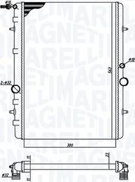 Magneti Marelli 350213191800 - Радиатор, охлаждане на двигателя vvparts.bg