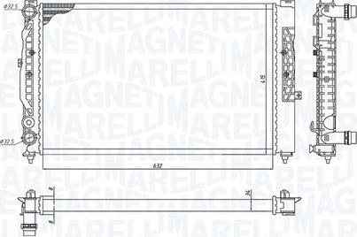 Magneti Marelli 350213191700 - Радиатор, охлаждане на двигателя vvparts.bg