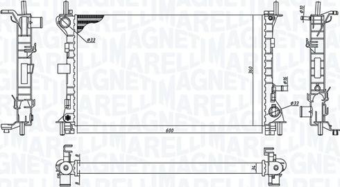 Magneti Marelli 350213198100 - Радиатор, охлаждане на двигателя vvparts.bg