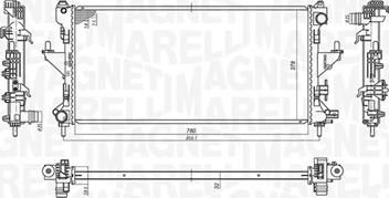 Magneti Marelli 350213198200 - Радиатор, охлаждане на двигателя vvparts.bg