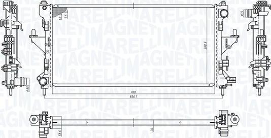 Magneti Marelli 350213198200 - Радиатор, охлаждане на двигателя vvparts.bg