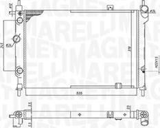 Magneti Marelli 350213193200 - Радиатор, охлаждане на двигателя vvparts.bg