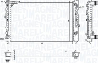 Magneti Marelli 350213193700 - Радиатор, охлаждане на двигателя vvparts.bg