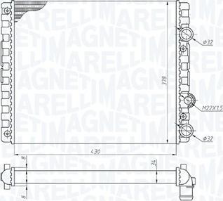 Magneti Marelli 350213192900 - Радиатор, охлаждане на двигателя vvparts.bg