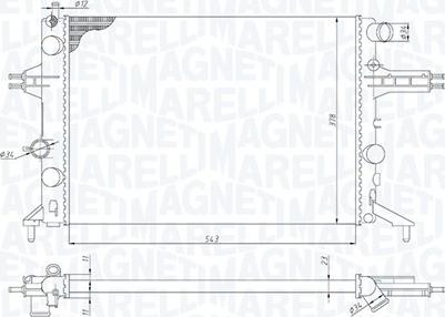 Magneti Marelli 350213192400 - Радиатор, охлаждане на двигателя vvparts.bg