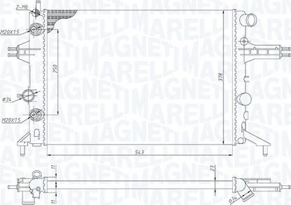 Magneti Marelli 350213192800 - Радиатор, охлаждане на двигателя vvparts.bg