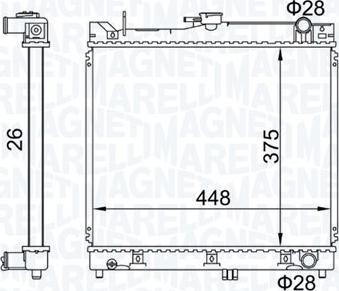 Magneti Marelli 350213192700 - Радиатор, охлаждане на двигателя vvparts.bg