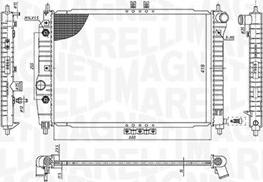 Magneti Marelli 350213197400 - Радиатор, охлаждане на двигателя vvparts.bg