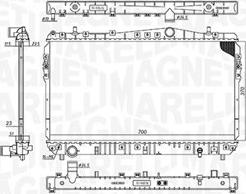 Magneti Marelli 350213197600 - Радиатор, охлаждане на двигателя vvparts.bg