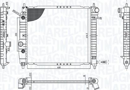 Magneti Marelli 350213197300 - Радиатор, охлаждане на двигателя vvparts.bg