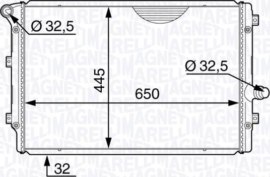 Magneti Marelli 350213144400 - Радиатор, охлаждане на двигателя vvparts.bg