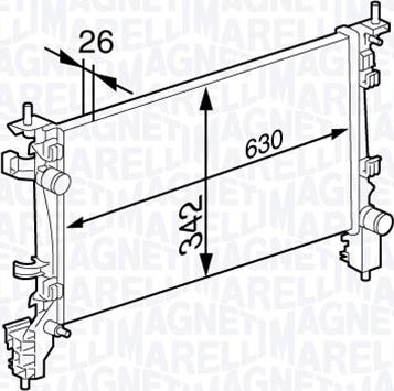 Magneti Marelli 350213141600 - Радиатор, охлаждане на двигателя vvparts.bg