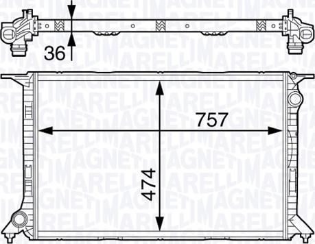 Magneti Marelli 350213141700 - Радиатор, охлаждане на двигателя vvparts.bg