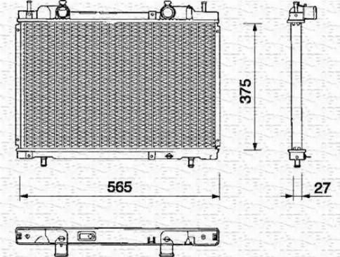 Magneti Marelli 350213143000 - Радиатор, охлаждане на двигателя vvparts.bg