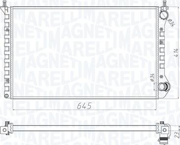 Magneti Marelli 350213143800 - Радиатор, охлаждане на двигателя vvparts.bg