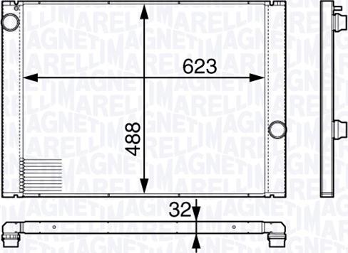 Magneti Marelli 350213142900 - Радиатор, охлаждане на двигателя vvparts.bg