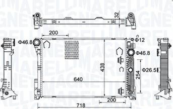 Magneti Marelli 350213159800 - Радиатор, охлаждане на двигателя vvparts.bg