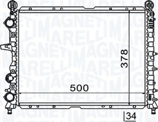 Magneti Marelli 350213154600 - Радиатор, охлаждане на двигателя vvparts.bg