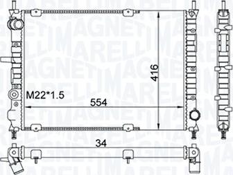 Magneti Marelli 350213154300 - Радиатор, охлаждане на двигателя vvparts.bg