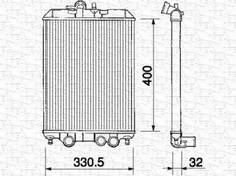 Magneti Marelli 350213155000 - Радиатор, охлаждане на двигателя vvparts.bg