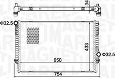 Magneti Marelli 350213156200 - Радиатор, охлаждане на двигателя vvparts.bg