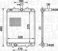 Magneti Marelli 350213151500 - Радиатор, охлаждане на двигателя vvparts.bg