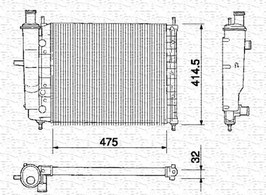 Magneti Marelli 350213151000 - Радиатор, охлаждане на двигателя vvparts.bg