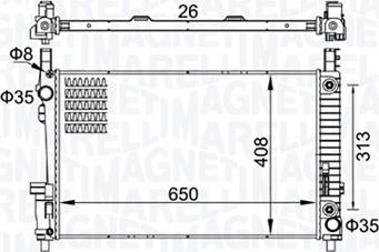 Magneti Marelli 350213151700 - Радиатор, охлаждане на двигателя vvparts.bg