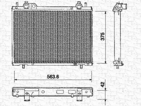 Magneti Marelli 350213158000 - Радиатор, охлаждане на двигателя vvparts.bg