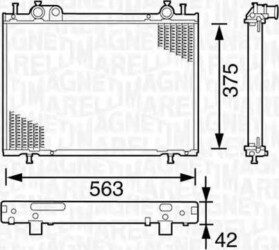 Magneti Marelli 350213153000 - Радиатор, охлаждане на двигателя vvparts.bg