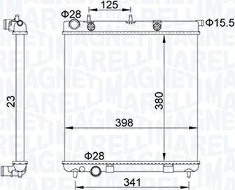 Magneti Marelli 350213153700 - Радиатор, охлаждане на двигателя vvparts.bg