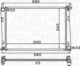 Magneti Marelli 350213152600 - Радиатор, охлаждане на двигателя vvparts.bg