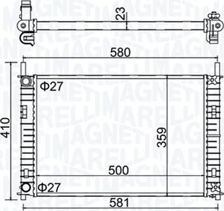 Magneti Marelli 350213152700 - Радиатор, охлаждане на двигателя vvparts.bg