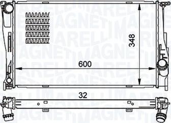 Magneti Marelli 350213157500 - Радиатор, охлаждане на двигателя vvparts.bg