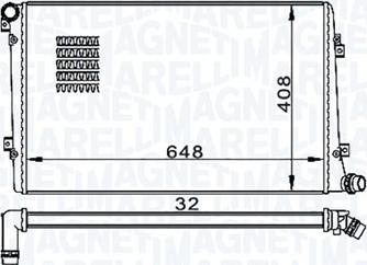 Magneti Marelli 350213157300 - Радиатор, охлаждане на двигателя vvparts.bg