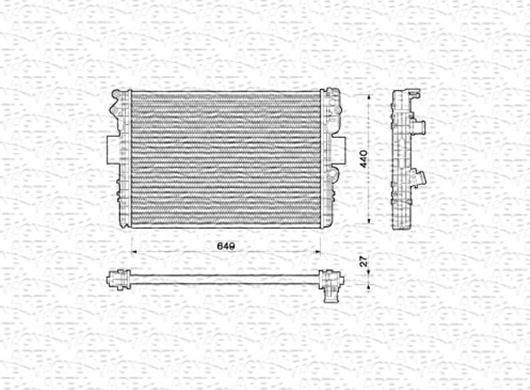 Magneti Marelli 350213169000 - Радиатор, охлаждане на двигателя vvparts.bg