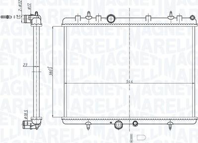 Magneti Marelli 350213164700 - Радиатор, охлаждане на двигателя vvparts.bg