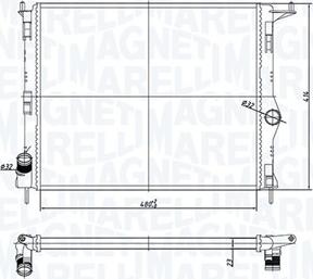 Magneti Marelli 350213165900 - Радиатор, охлаждане на двигателя vvparts.bg