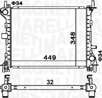 Magneti Marelli 350213160300 - Радиатор, охлаждане на двигателя vvparts.bg